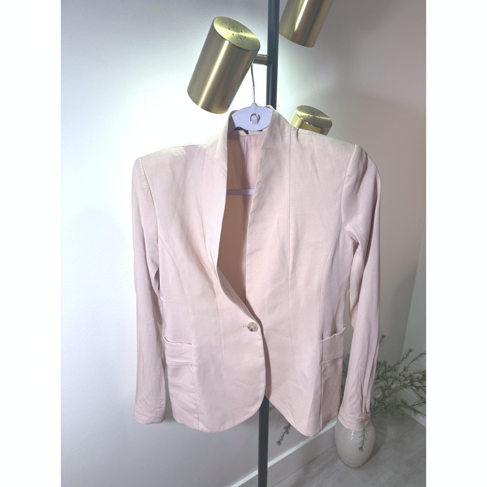 Theory Aimil Habitat Blush Pink Single Button Blazer Jacket C0106114 Mens 0
